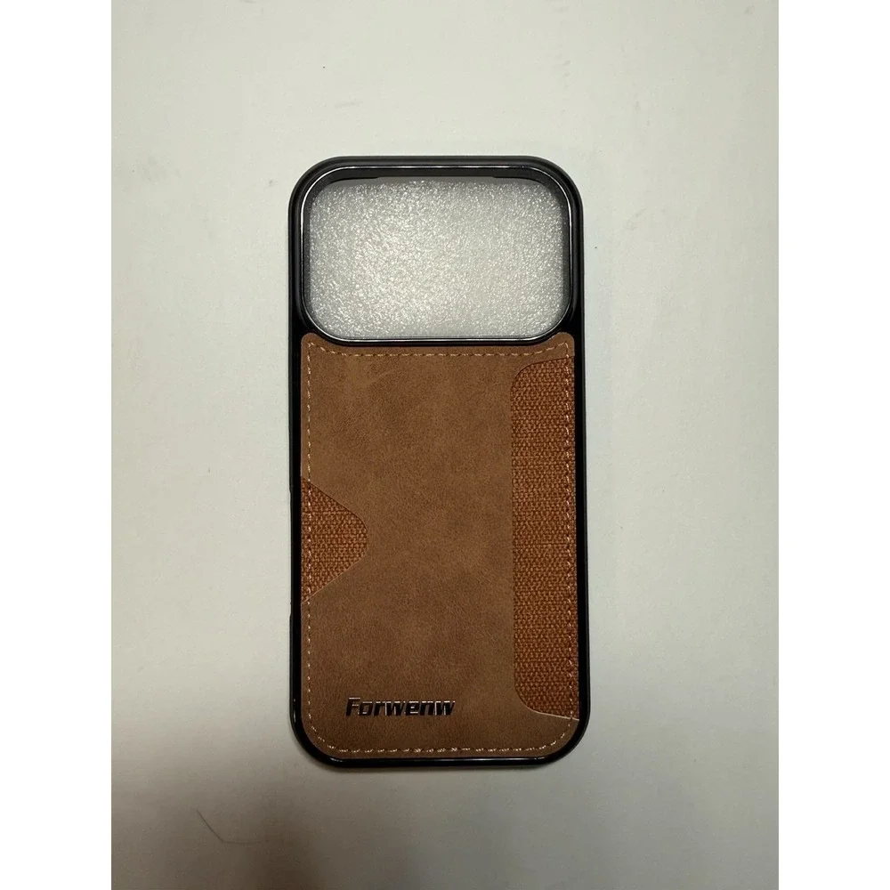 Forwenw Business  Cell Phone Case Credit Card Holder PU Leather iPhone 17 Pro